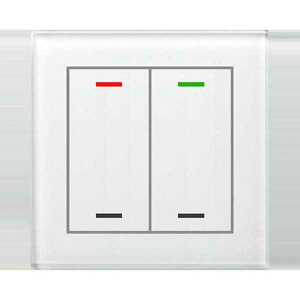 MDT technologies Glastaster II Light 2-fach RGBW, weiß, neutral BE-GTL20W.01